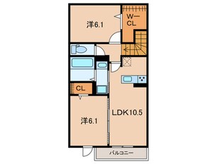 クローバー富士２号館の物件間取画像